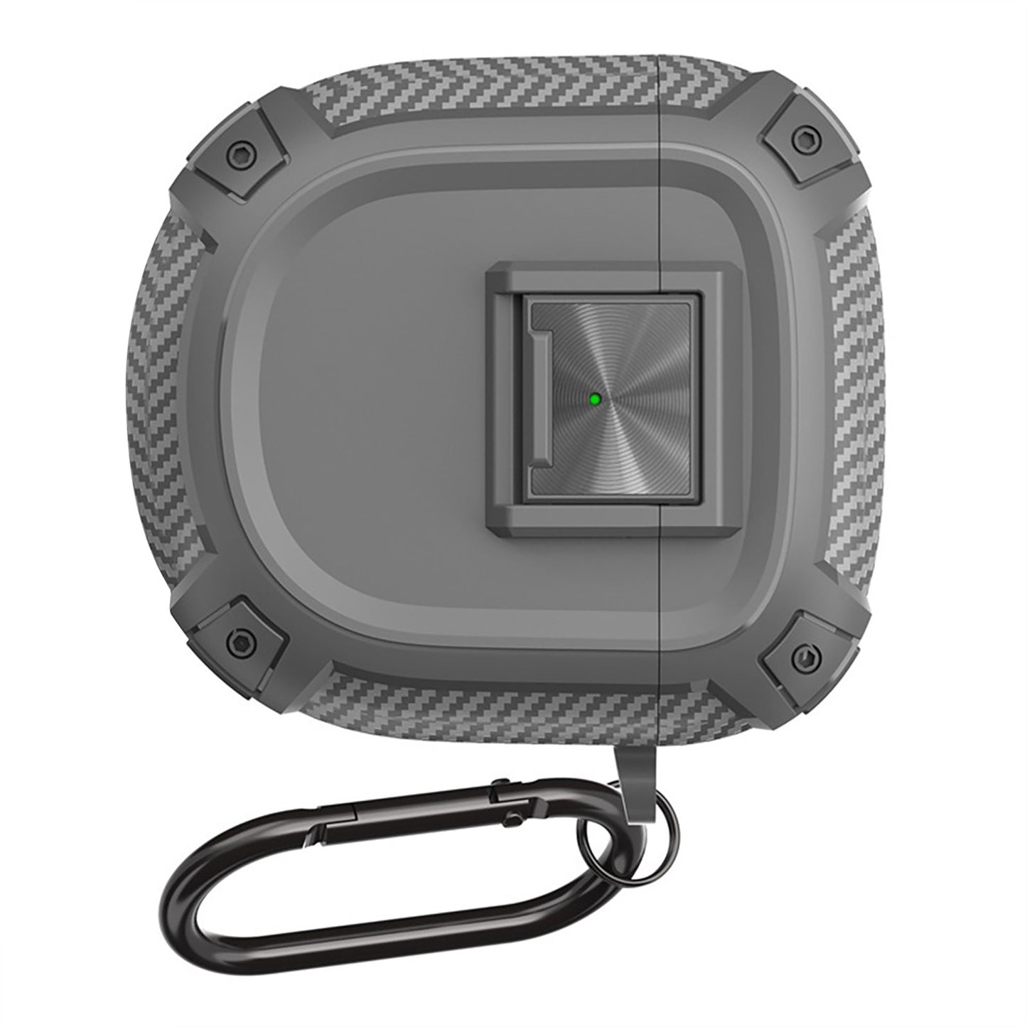 Grey Shockproof Case Cover w/ Carabiner For Bose QuietComfort Earbuds II/Ultra a