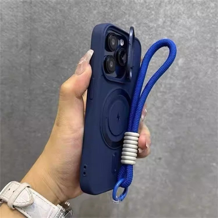 Lens Protection Flip Bracket Transparent Lanyard Case for iPhone 17 ProMax/16/15