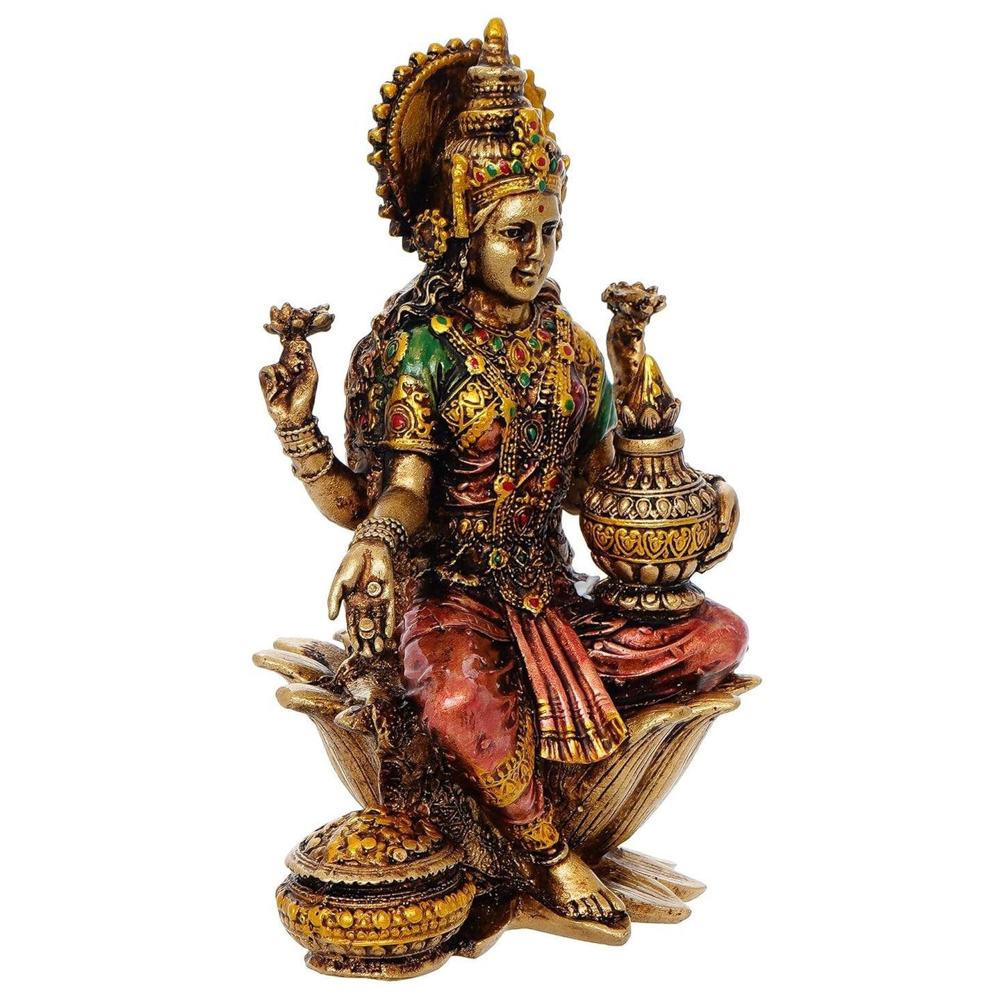 Hindu God Lord Godess Lakshmi Maa For Money & Wealth Statue Idol Figurine