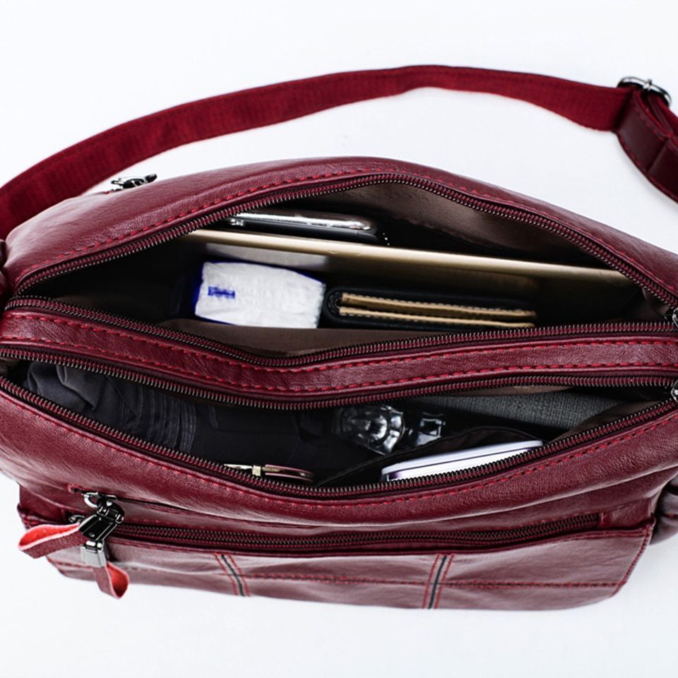 Genuine Leather Shoulder Messenger Luxury Handbags Bag Crossbody Bag Polyester