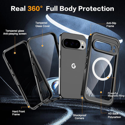 Magnetic for Google Pixel 10/Pixel 10 Pro Case, Built-In HD & Privacy Screen Pro