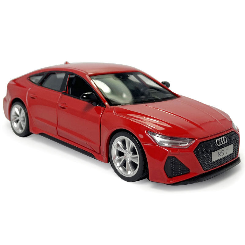 1:35 Audi RS 7 Sportback Model Car Diecast Toy Cars Metal Vehicle Pull Back Red