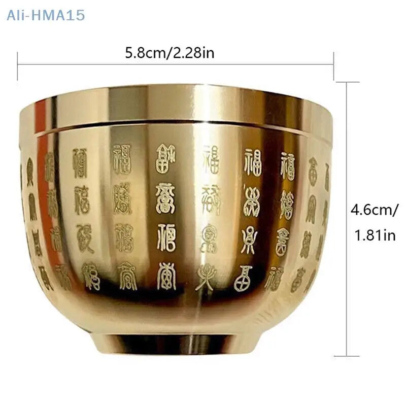 Pure Brass Cornucopia Baifu Rice Cylinder Small Ornament Study Decoration