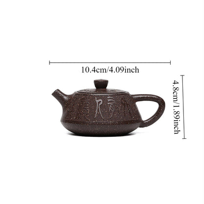 3.4oz Tea Pot With Certificate Paper True Yixing Zisha Purple Clay Pot 7 Infuser