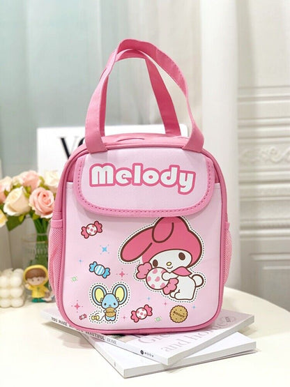 My Melody Cinnamoroll Kuromi Hello Kitty Lunch Bag Insulated Cooler Handbag Tote