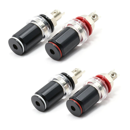 4x Lockable 24K Gold Plated HiFi Amplifier Speaker Binding Post Socket Terminal
