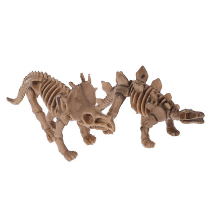 12pcs Dinosaur Toys Fossil Skeleton Simulation Model Set Mini Action Figure