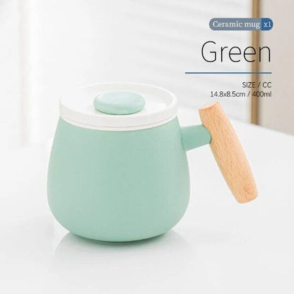 Cute Ceramic Cup with Lid | Fried Egg Lid Coffee Mug with infuser
