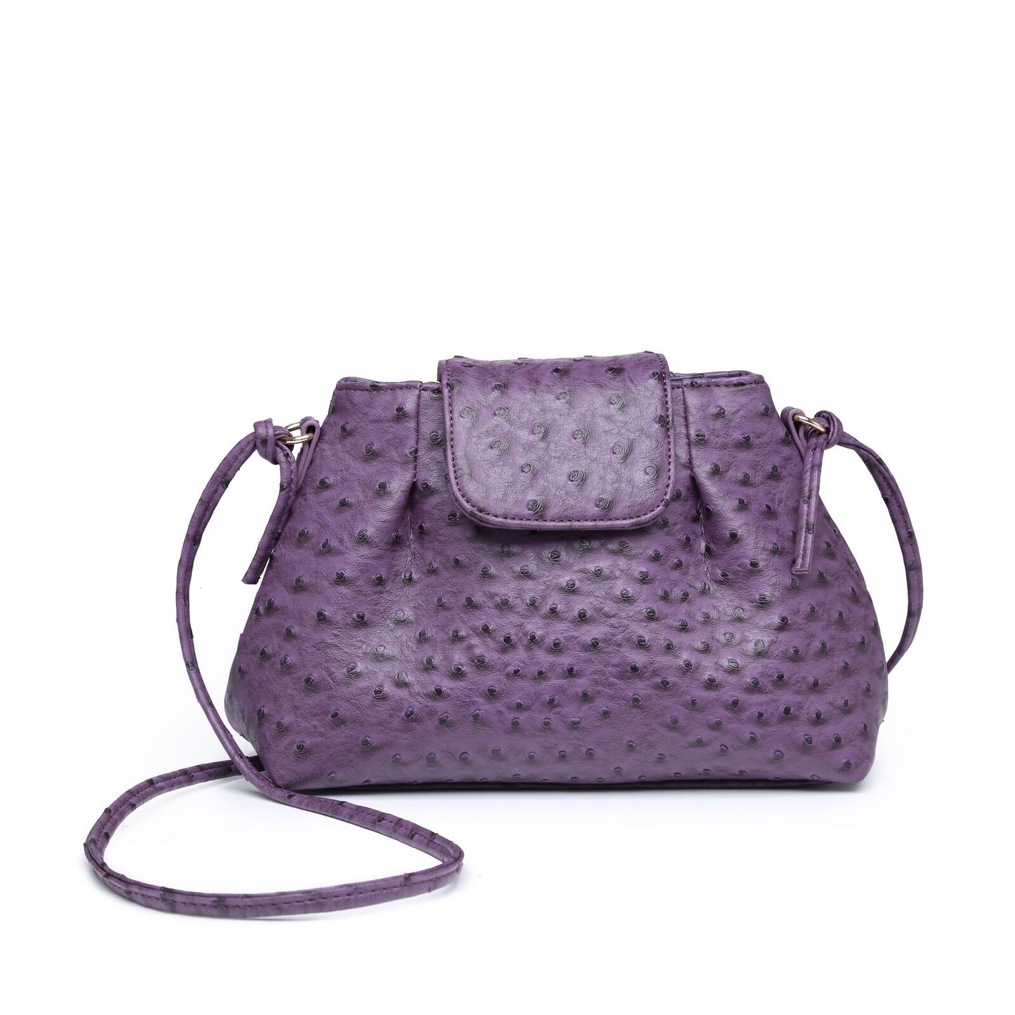 Elegant Handbag Ostrich Pattern Handbag Synthetic Leather Cloud Bag 27*11*17 CM