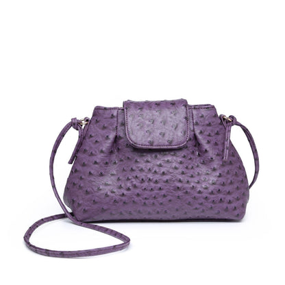 Elegant Handbag Ostrich Pattern Handbag Synthetic Leather Cloud Bag 27*11*17 CM