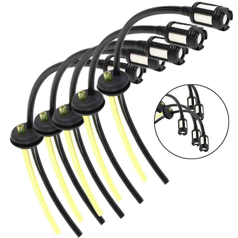 5Pcs Strimmer Trimmer Fuel Hose Pipe With Tank Filter Trimmers Brush Cutter Kit