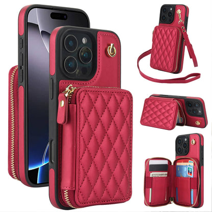 Crossbody Wallet Case for iPhone 16/15/14/13/12/11 Pro Max SE 7 8 X XS Max XR
