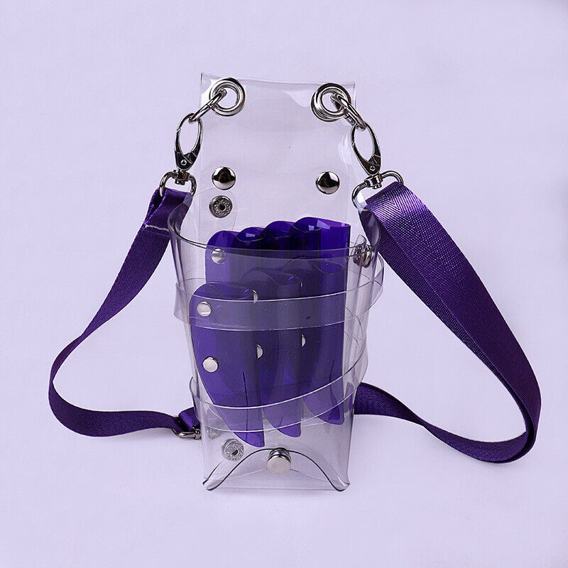 Transparent PVC Hairdresser Scissors Bag Holder Shears Waist Shoulder Bag