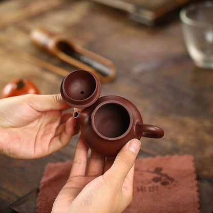 100ml Small Tea Pot Real Yixing Zisha Purple Clay Marked Kungfu Tea Pot Rongtian