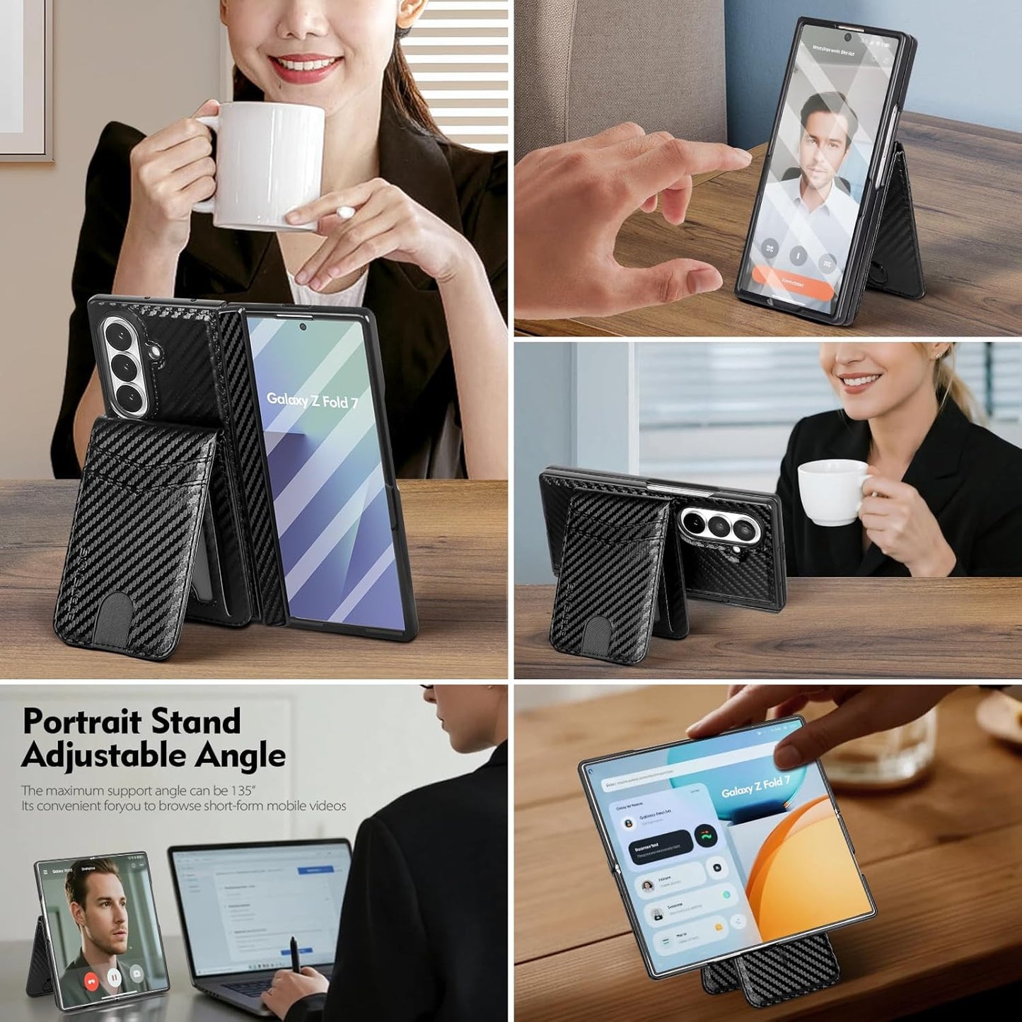Compatible with Magsafe Detachable Magnetic Samsung Galaxy Z Fold 7 Phone Wallet
