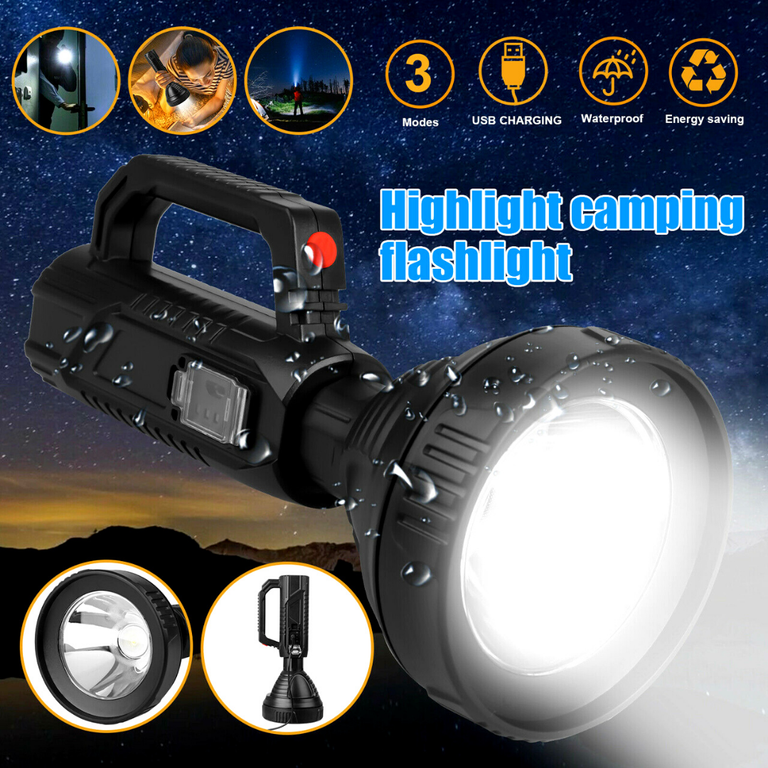 Lamparas de Mano Recargables USB Linternas LED Alta Potencia 6000 High Lumens