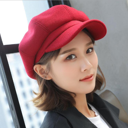 Caps New Arrive Women Newsboy Cap Baker Peaked Beret Driving Hat Sunscreen Hats