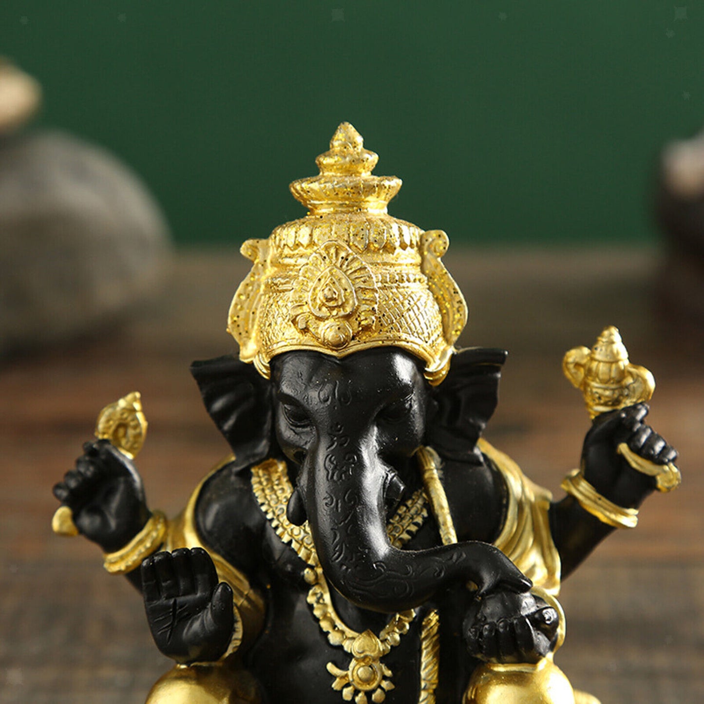Figurine India Buddha Statue Home Porch Decor for Car Dashboard
