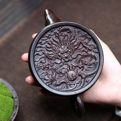 Original Ore Real Yixing Zisha Clay Tea Pot Hand Carved Chinese Master Pot China