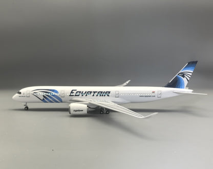 47CM 1:140 EGYPTAIR AIRBUS A350 Airplane Led Sound -controll Light Resin Model