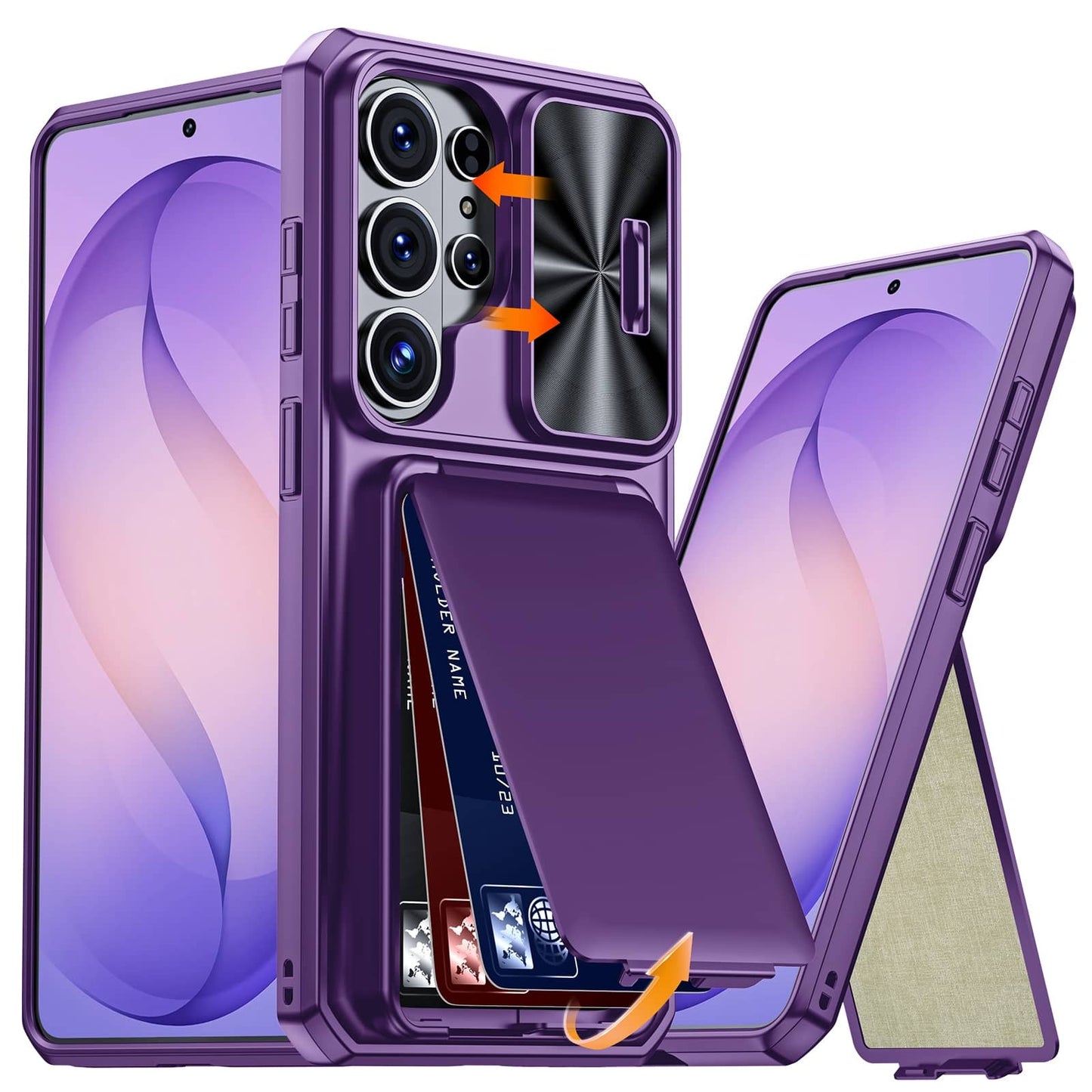 Wallet Case for Samsung Galaxy S26 Ultra/S26 Plus/S26 Card Holder Slide Camera