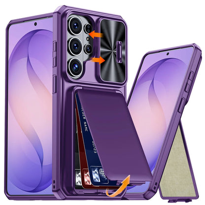 Wallet Case for Samsung Galaxy S26 Ultra/S26 Plus/S26 Card Holder Slide Camera