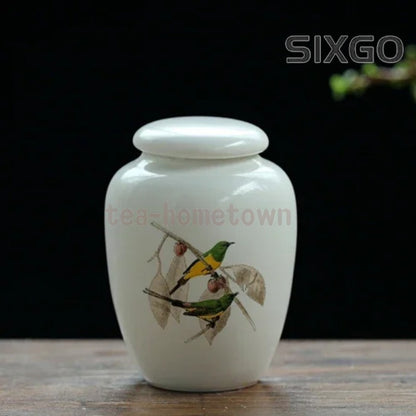 5.1*7.2cm Ceramic Mini Portable Tea Can Facial Mask Powder Can Tourism