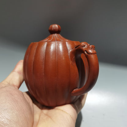 Chinese Yixing Zisha Clay Handmade Exquisite Tendon Pattern Teapot 31237