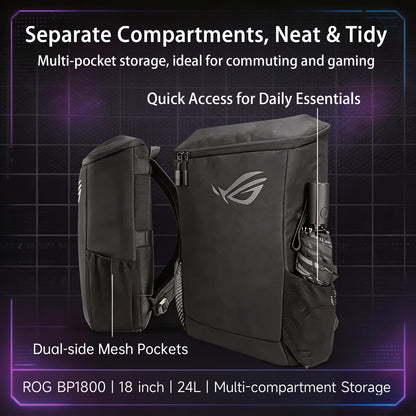 ASUS ROG BP1800 Gaming Backpack 18'' Laptop Handbag Travel Bag Waterproof 24L