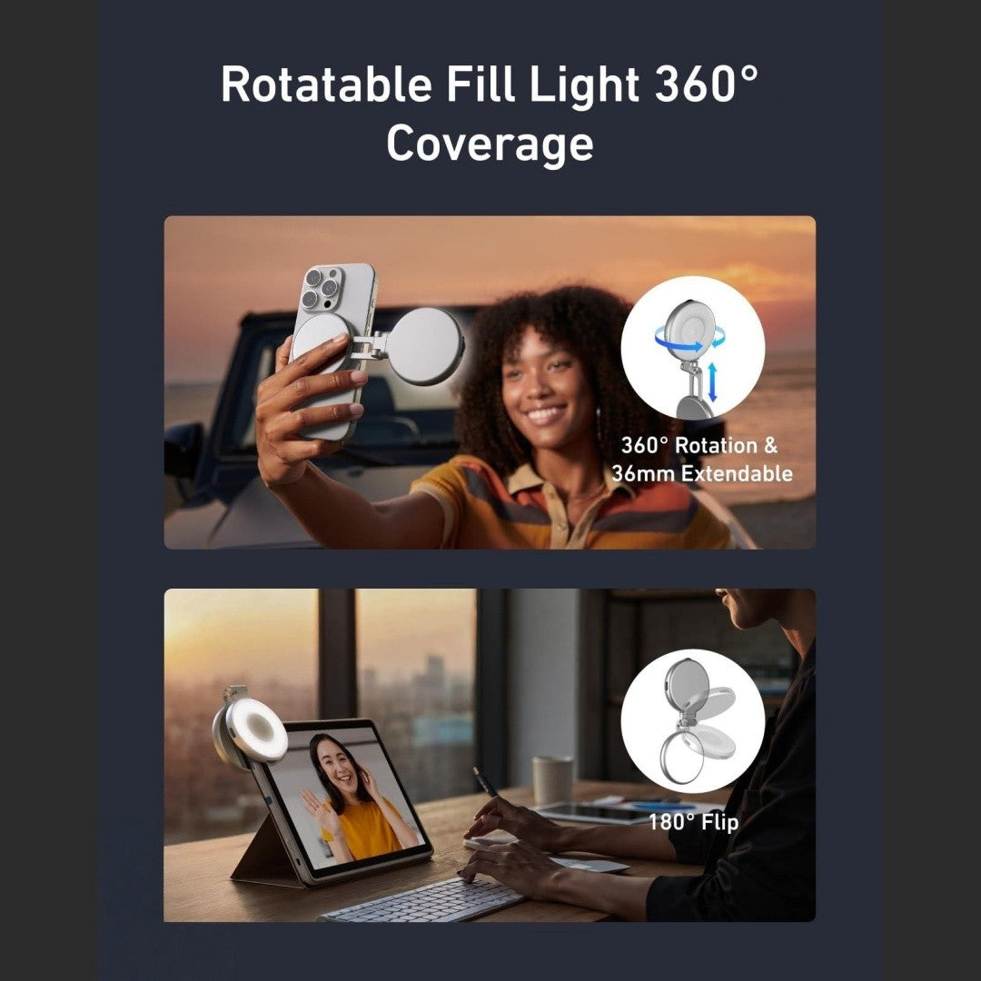 TELESIN C03 Magnetic Selfie Light, Phone Light Compatible with iPhone Magsafe