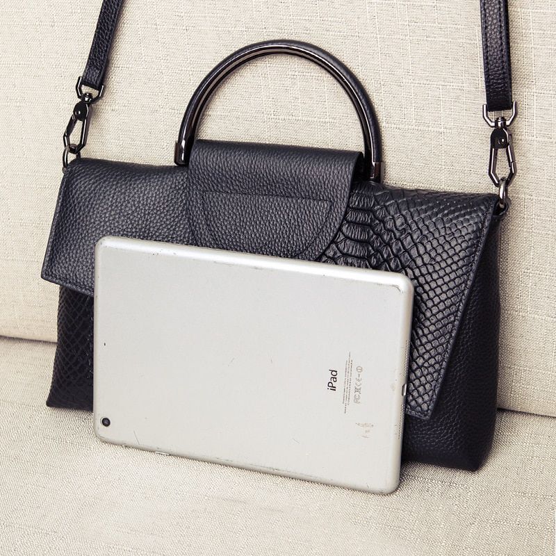 Crocodile Pattern Genuine Leather Crossbody Purse Small Shoulder Bag Handbag 1PC
