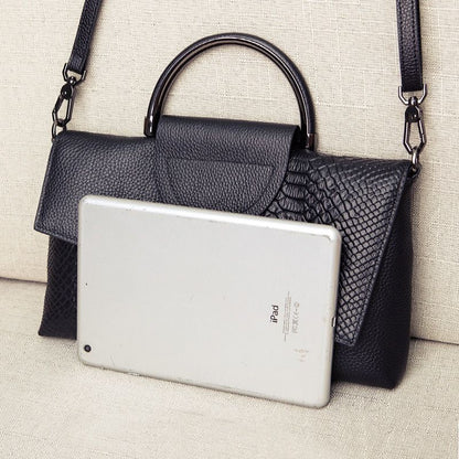Crocodile Pattern Genuine Leather Crossbody Purse Small Shoulder Bag Handbag 1PC