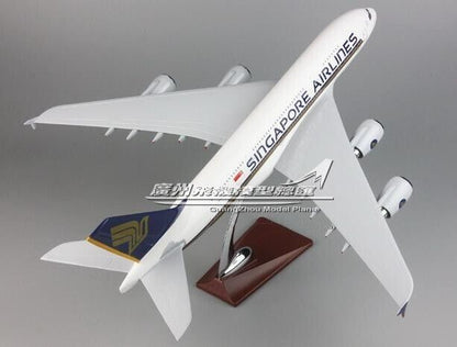 45CM 1:160 SINGAPORE AIRLINES AIRBUS A380 9V-SKA Passenger Airplane Resin Model