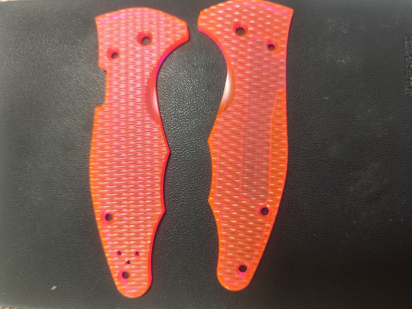 1 Pair Acrylic Handle Scales For Spyderco C85 Yojimbo 2 Folding Knife