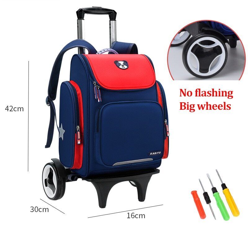 Student School Bag Backpack Bag School Backpack Wheeled Bag Trolley Wheels