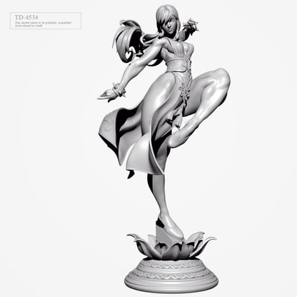1/24 resin figure model kit Sexy hemline Chunli Unassembled Unpainted