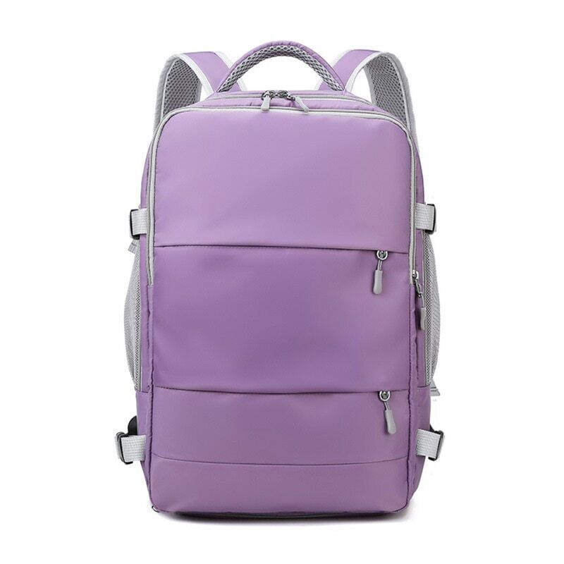 Pink Women Travel Backpack Daypack Bag with Luggage Port Backpack