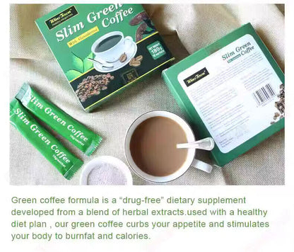 Slim Green Coffee with Ganoderma for Weight Control Slimming 18 Packs/Box