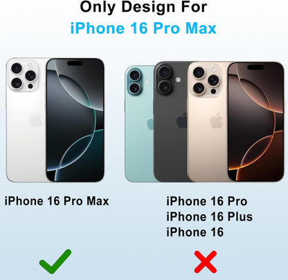 Belt Clip Holster Compatible with Iphone 16 Pro Max Defender Case with 360° Rota