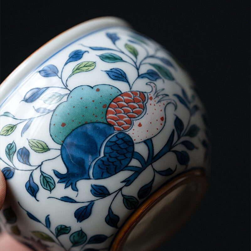 Vines Vintage Flowers Tea Cup Ceramic Antique Coffee Cup