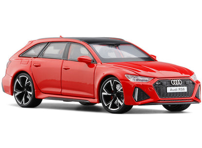 1:32 Diecast Audi RS6 2022 Metal Car Model Toy Door Open Sound Light Gift