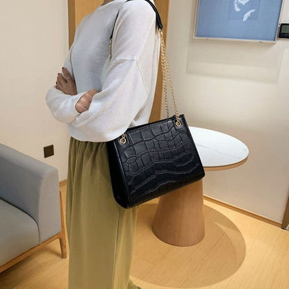 Large Shoulder Bag Travel Synthetic Leather Purse Handbag Pouch 19.5*10*24.5 CM
