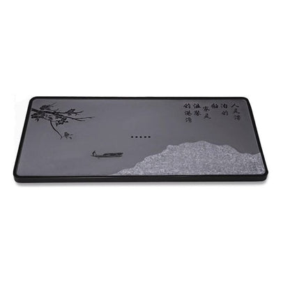 Chinese Tea Tray Black Stone Serving Tray Multi Size Heavy Tray For Tea Set New