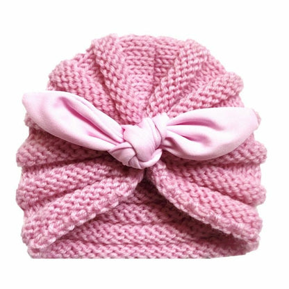 Baby Hat Knitted Winter Girls Bonnet Beanie Turban Newborn Cap Boys Accessories