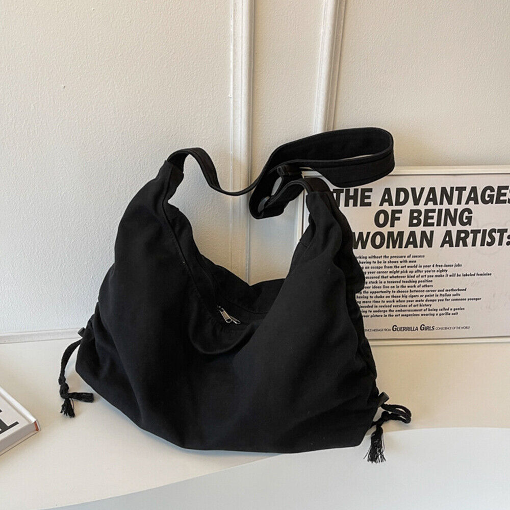 School Messenger Bag Large Capacity Canvas Shoulder Bag Dumpling Bag Simple