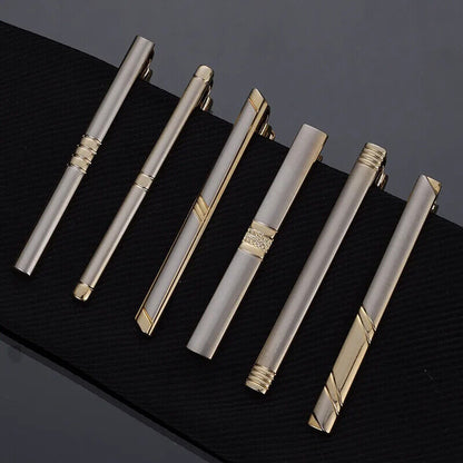 Men Business Necktie Clips 5.5cm Metal Ties Classic Simple Fashion Clasp Jewelry