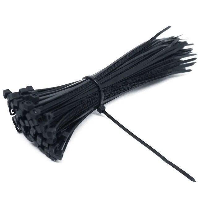 100 Pcs 2.5mm*150mmSelf Locking Nylon Cable Ties Plastic Zip Tie Binding Wrap