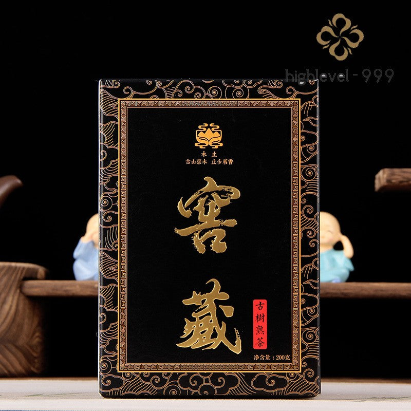 200g Ripe Pu'er Tea Yunnan Menghai Banzhang Ancient Tree Fermented Pure Tea