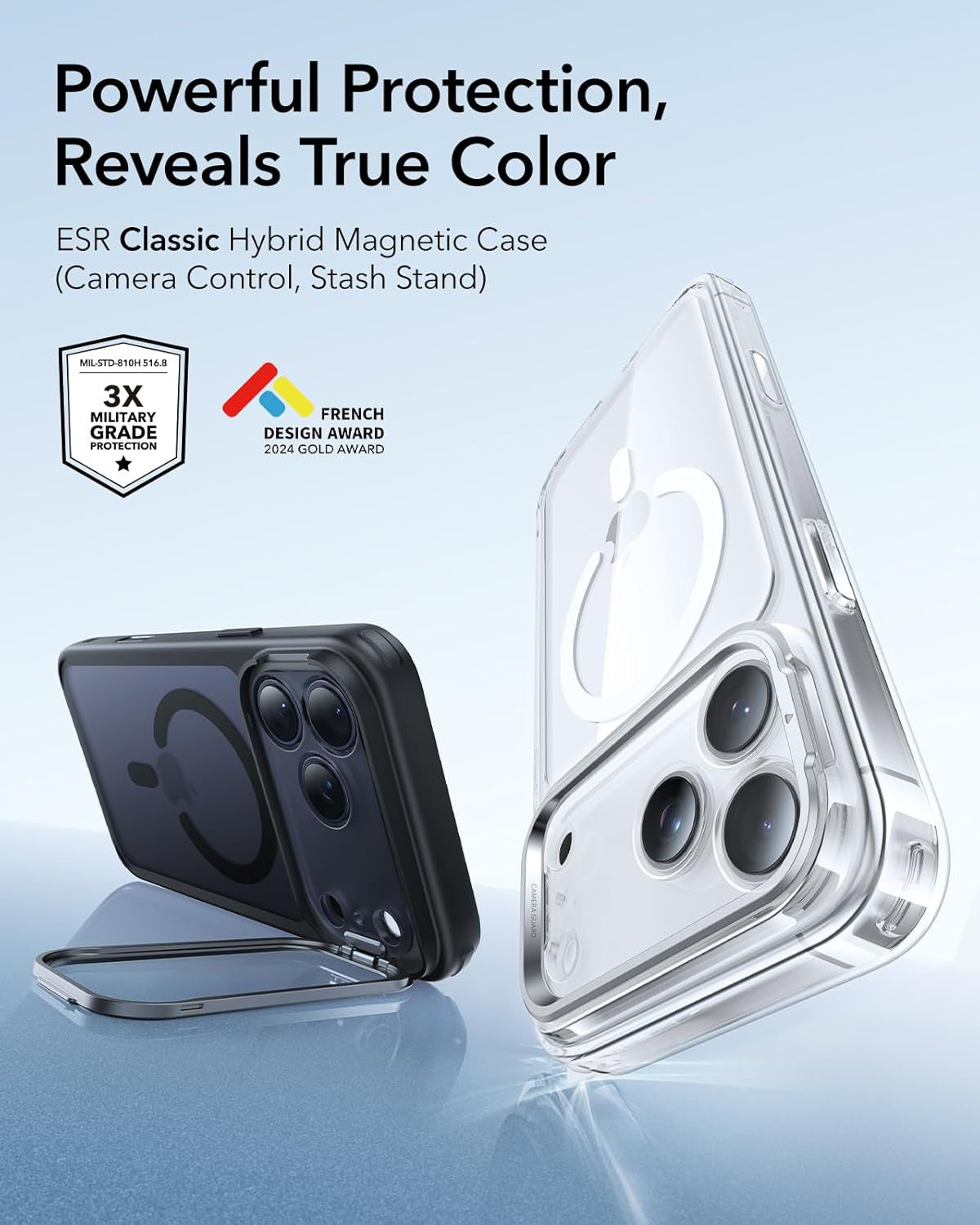 for Iphone 17 Pro Case with Stash Stand, Camera Control Cover Compatible with Ma