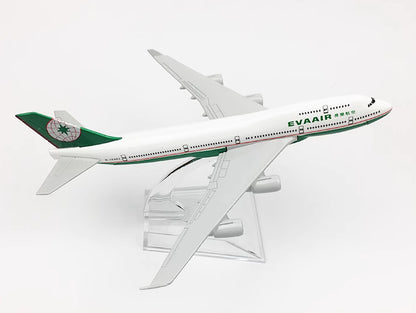 16cm EVA AIR BOEING 747-400 Passenger Airplane Diecast Aircraft Plane Model
